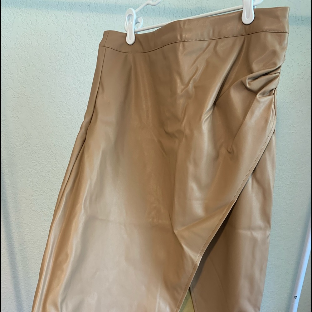 Faux Leather Midi/ High Rise Lulus Skirt